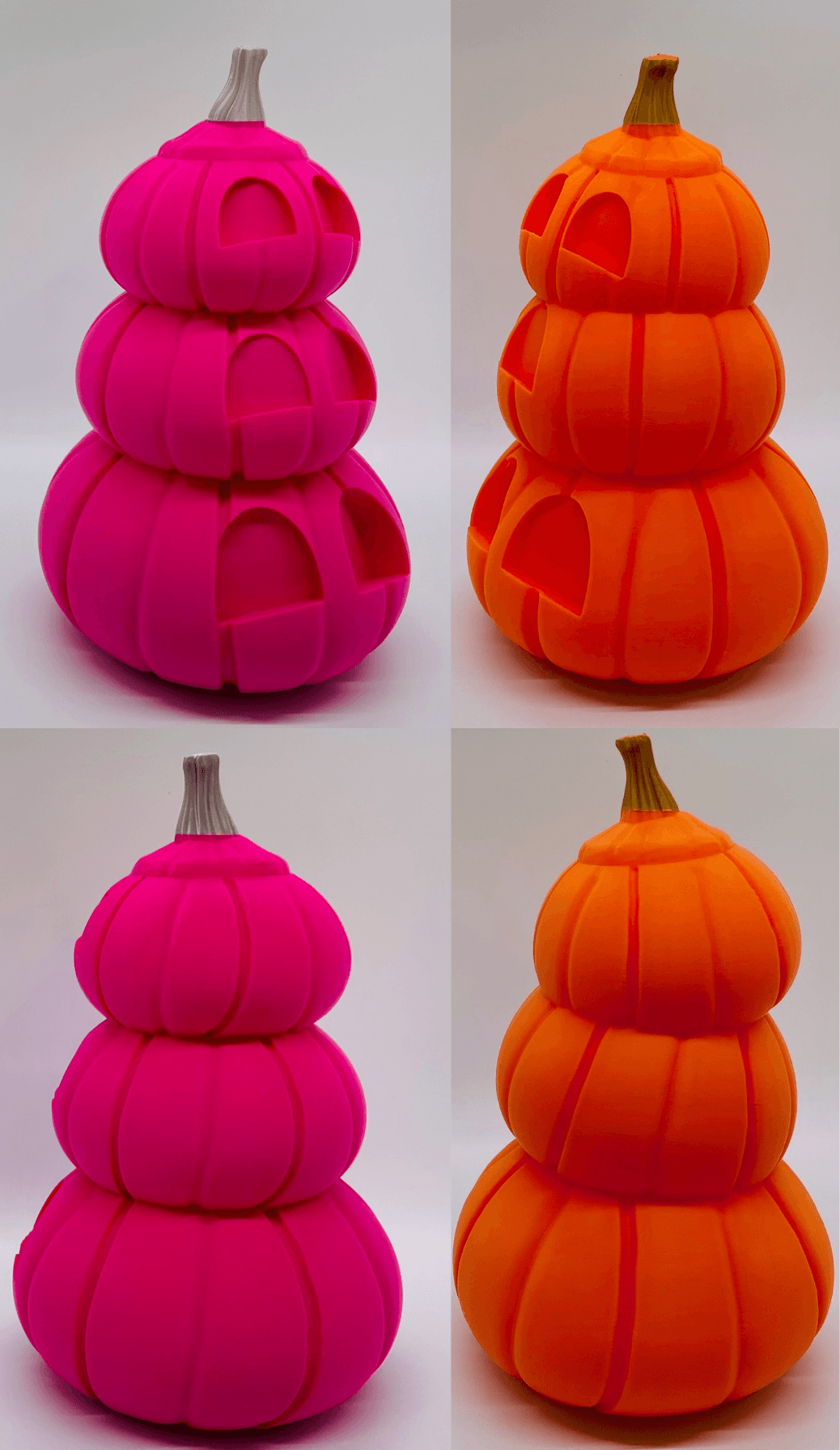 Pumpkin Stack LED Tealight Assortment 3d model