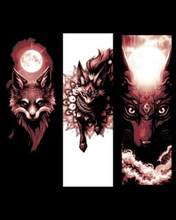 Decorative mosaic Red Fox Designs - Set of Bookmarks 3d model