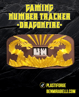 DragonFire Game Number Tracker 3d model
