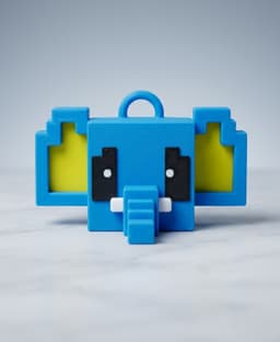 Pixel Elephant Key Chain 3d model