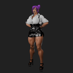 Rita Muscular Asian Woman 3d model