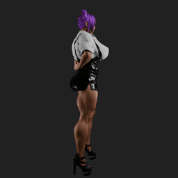 Rita Muscular Asian Woman 3d model