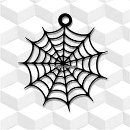 halloween spooky spider web 3d model