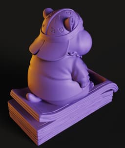 Gangster Hamster STL | Funny Decor 3D Print | Desk Organizer 3d model