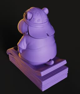 Gangster Hamster STL | Funny Decor 3D Print | Desk Organizer 3d model