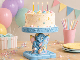 Space Rocket Cake Stand STL – Outer Space Birthday Cake Display Pedestal 3d model