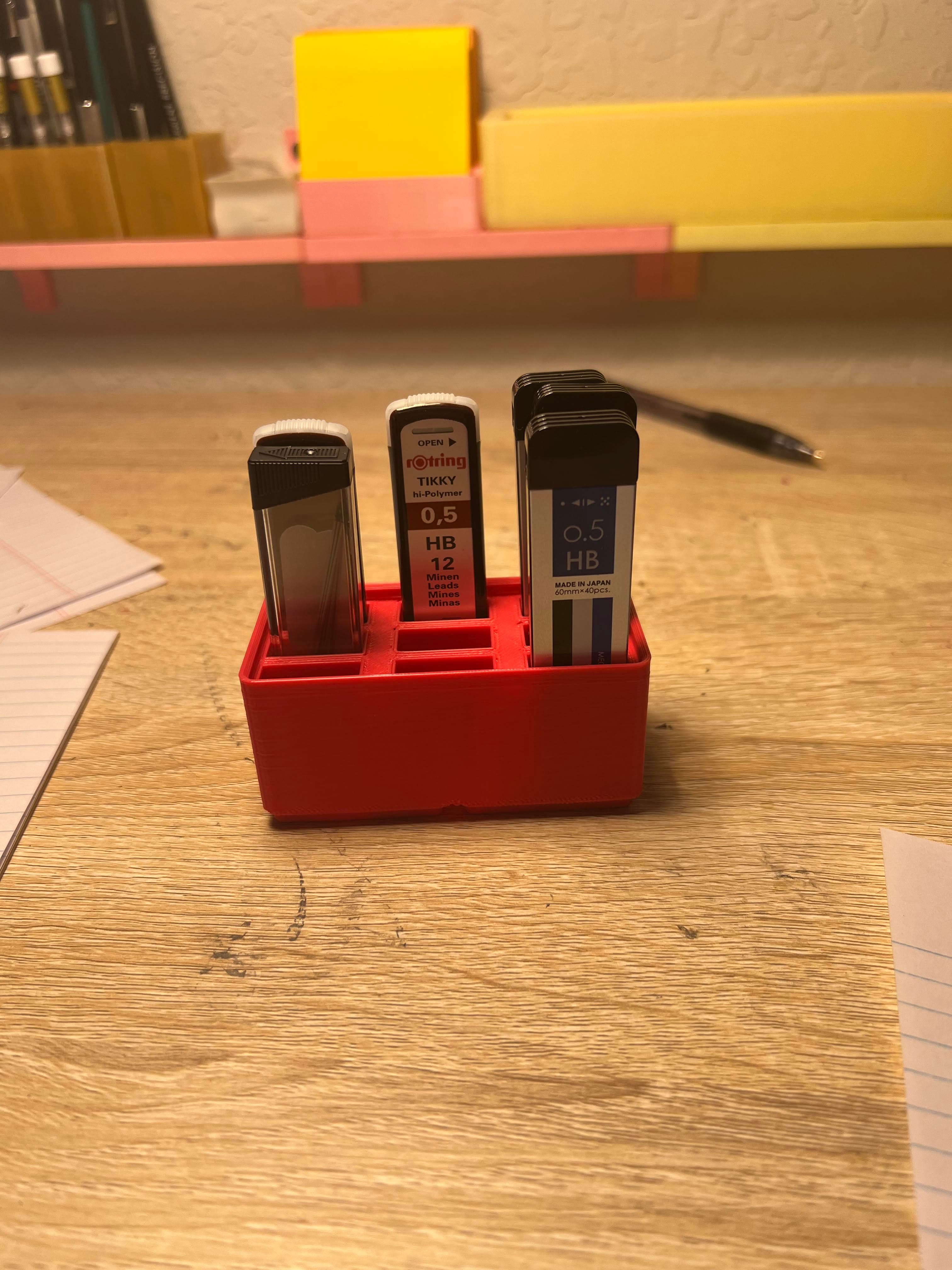Gridfinity Mechanical Pencil Lead Holder 3d model