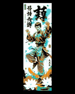Asian inspired depictions of masters of Karate and Kung Fu - Set of Bookmarks 3d model