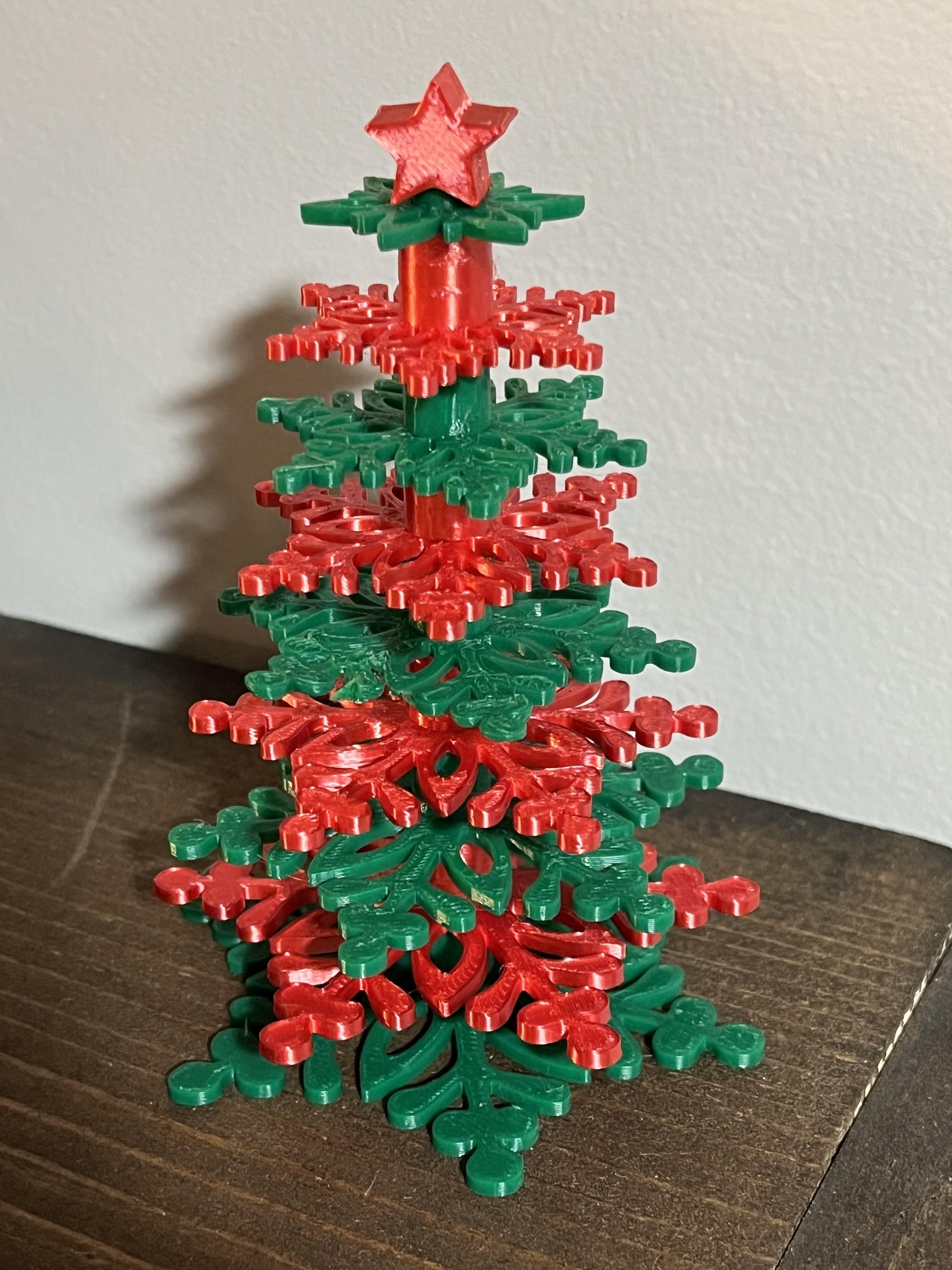 Snowflake Tree Christmas Ornament 3d model