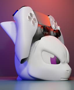 Mewtwo Controller Holder (Multiparts +3MF) 3d model