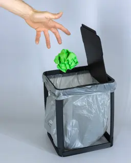 Wireframe Wastebin // Standalone Trashcan 3d model