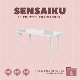 Miniature Replica 01. Linnmon Table for Miniature Dollhouse IKEA 3D Print (1:12,24,48) 3d model