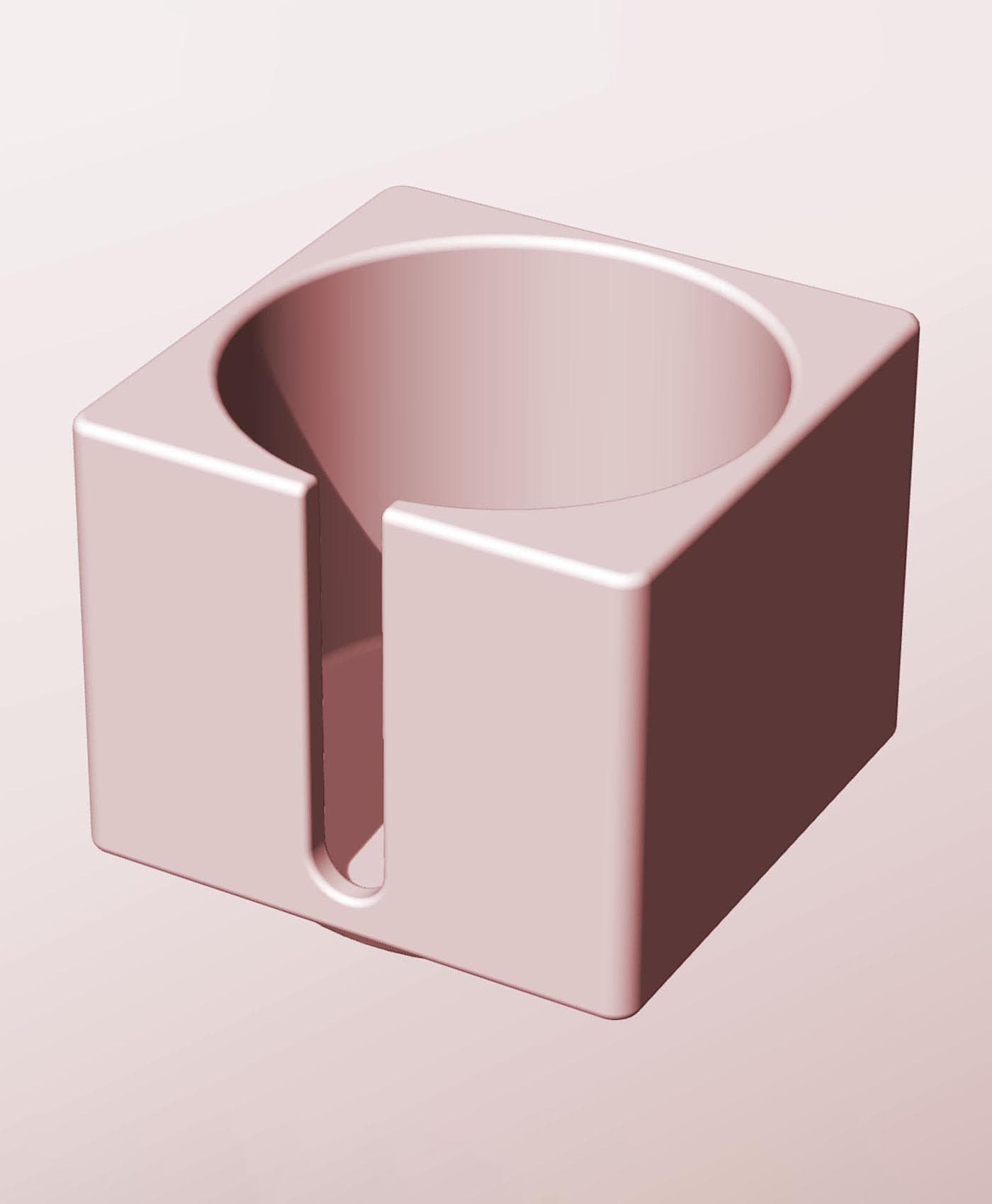 CS68-60-S Modular stacking slotted container for home decor 3d model