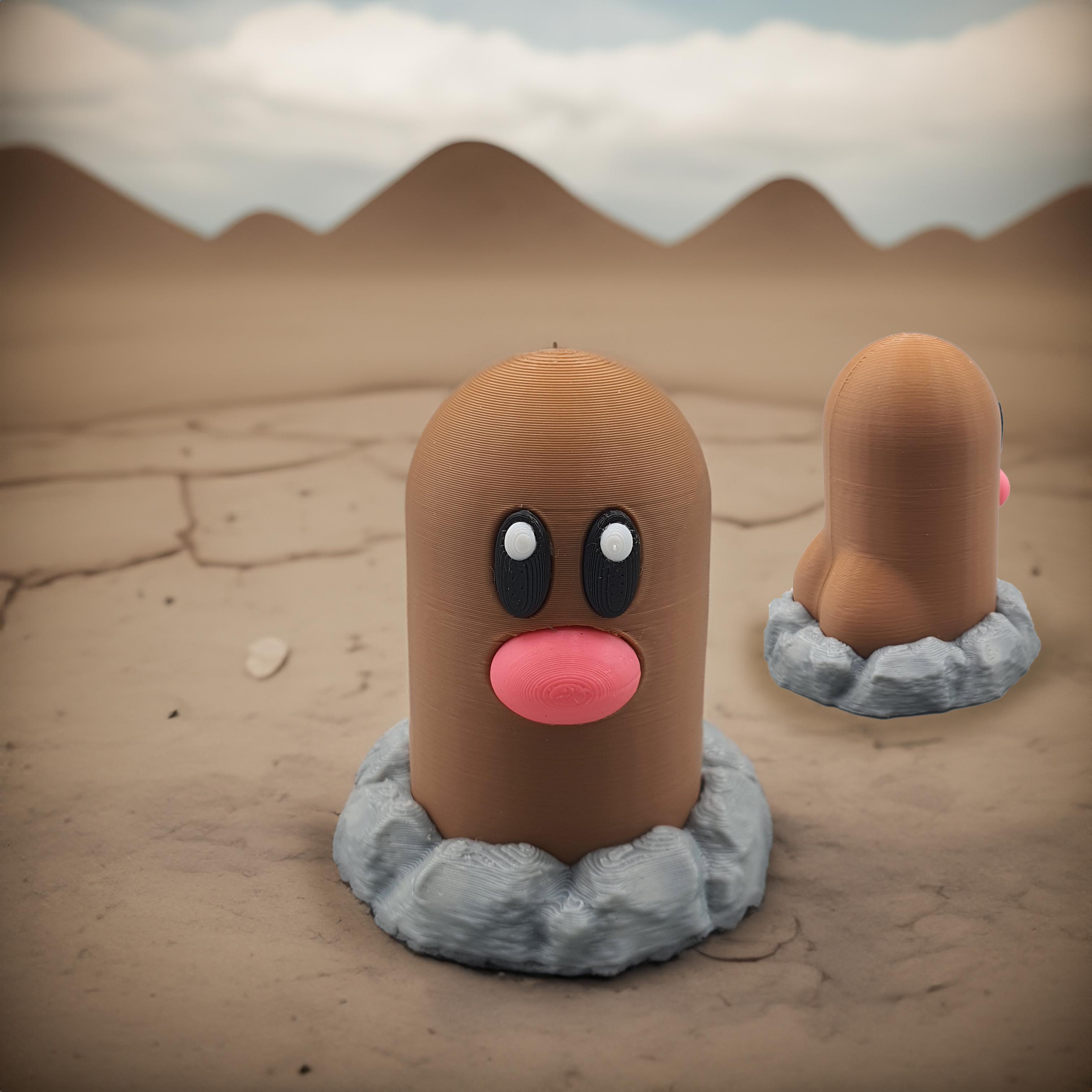 Diglett Pokemon -  Cheeky Upgrade: The Backstory Unearthed 🌱🍑 3d model