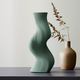 Villano Vase – Curved Sophistication for Modern Décor 3d model