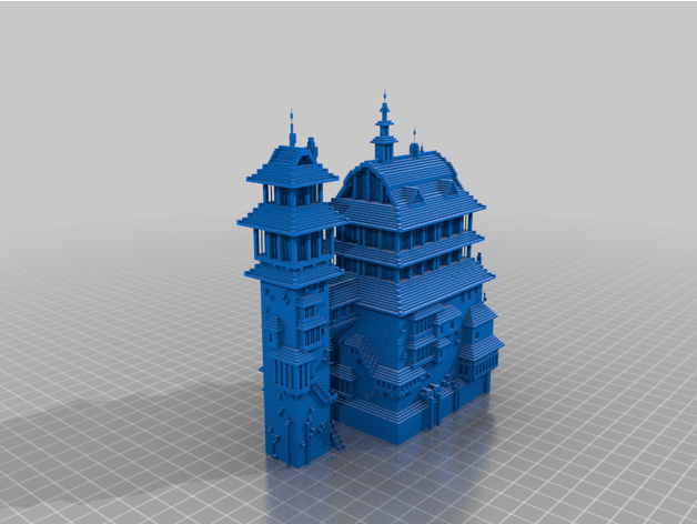Minecraft Bath House 3d model