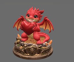 Love Dragon STL File for 3D Printing 3d model