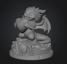 Love Dragon STL File for 3D Printing 3d model