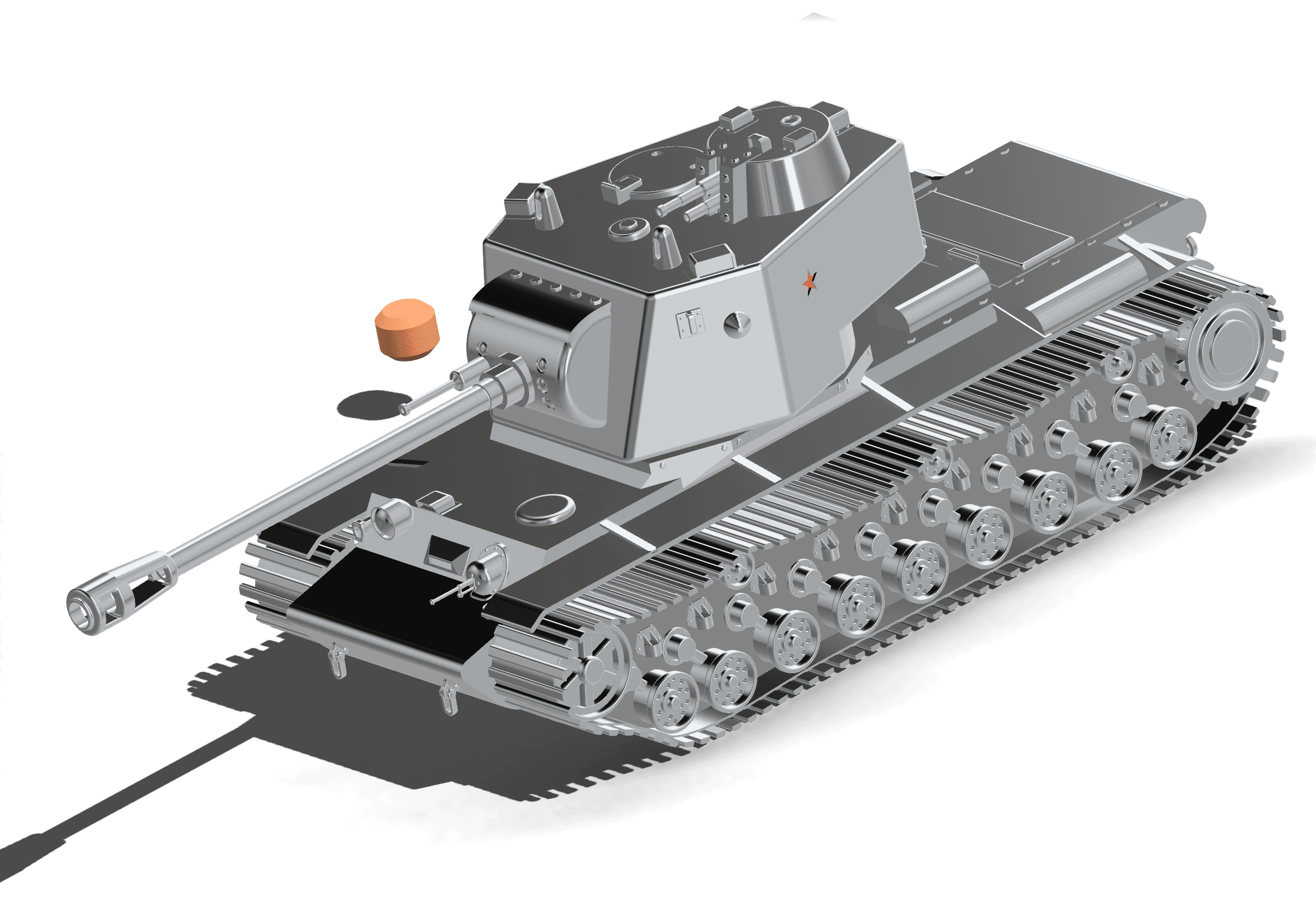 KV4 tank HD 3d model