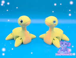 Chibi Loch Ness Monster Flexi 3d model