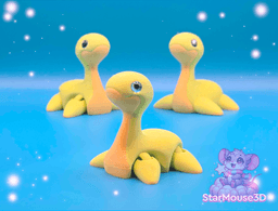 Chibi Loch Ness Monster Flexi 3d model
