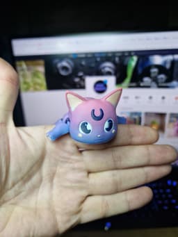 Crescent Kitty - Articulated 3d model