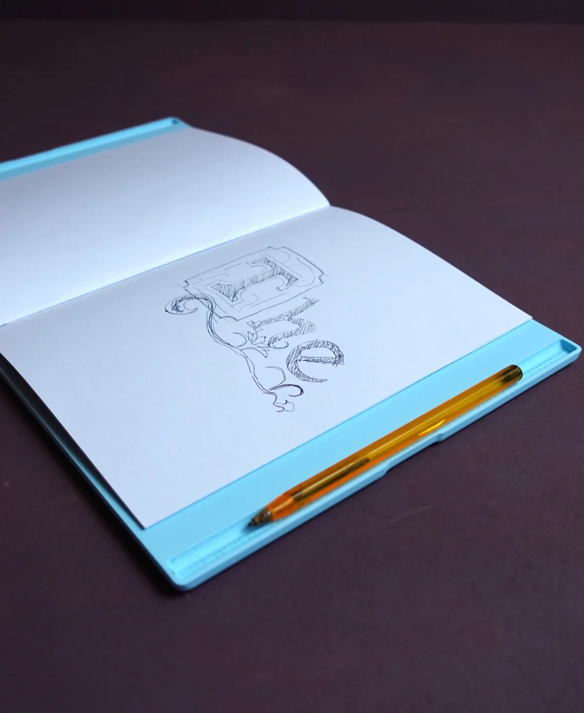 Notebook with pencil case 3d model