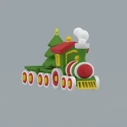 Mesh Mayhem’s Holiday Train – Seasonal 3D Model 3d model