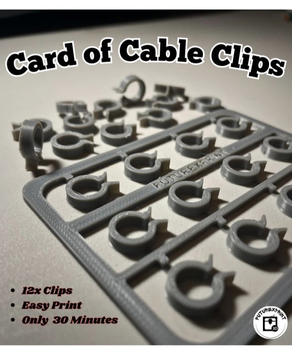 Card of Cable Clips 3d model