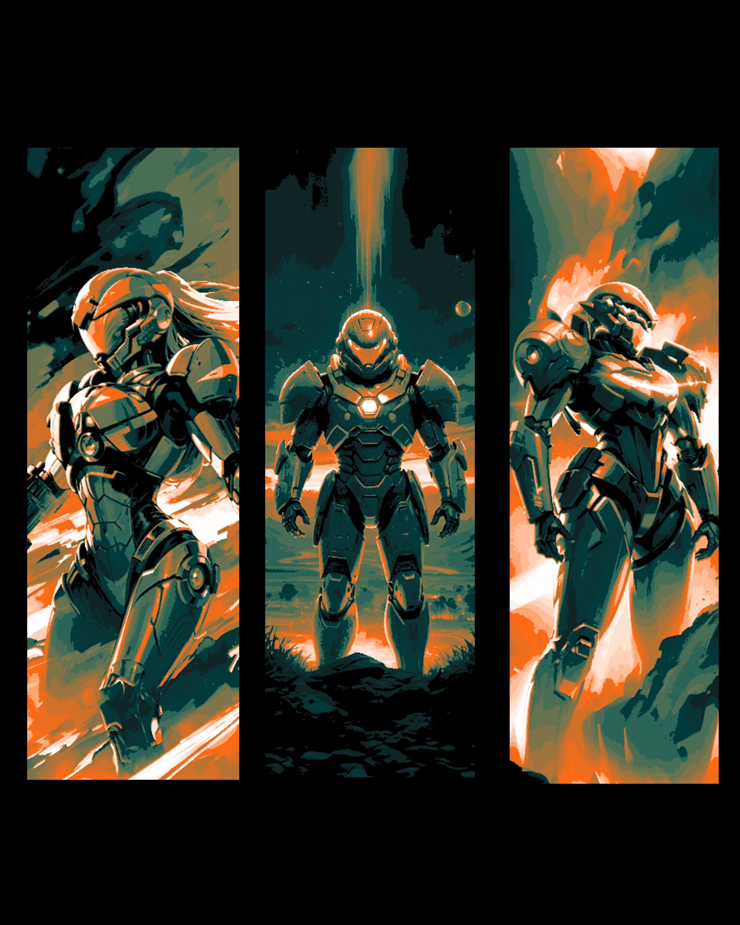 Fanart of the action-adventure game Metroid - Hero Samus Aran in Armor 3d model