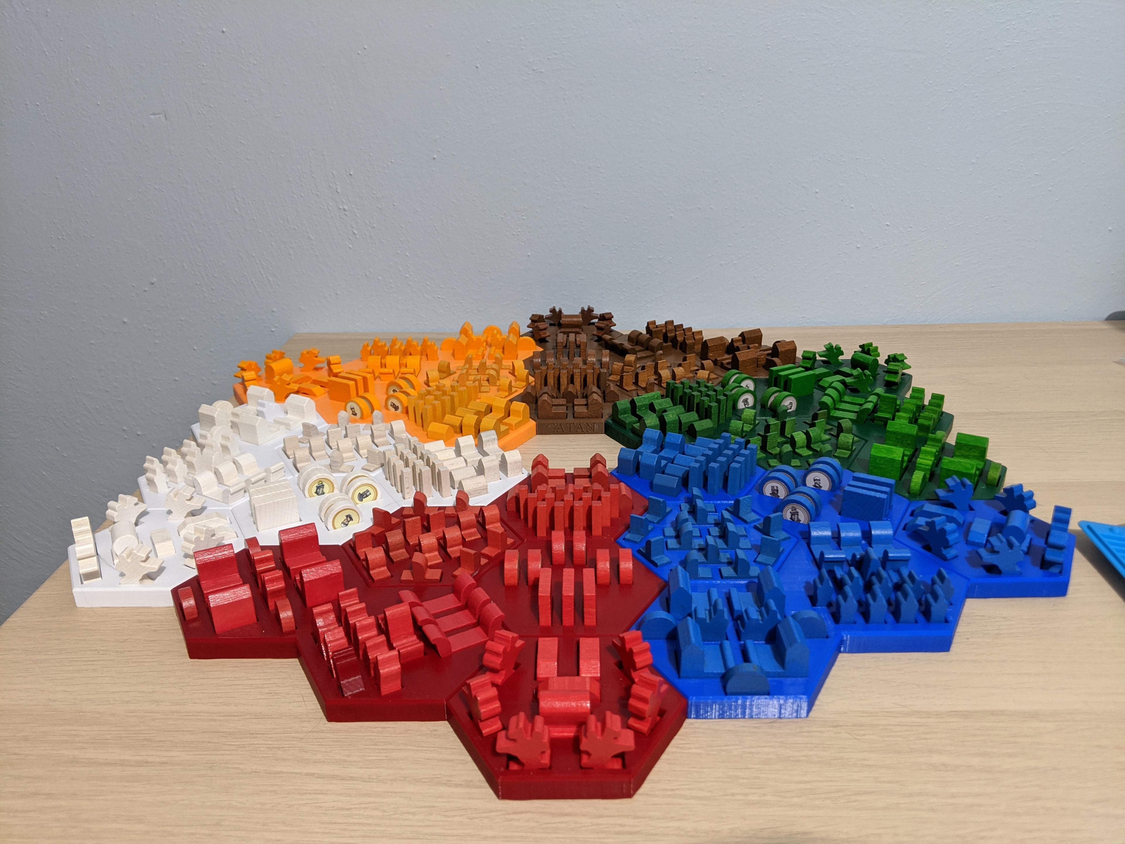 Catan Game Pieces Holders 3d model