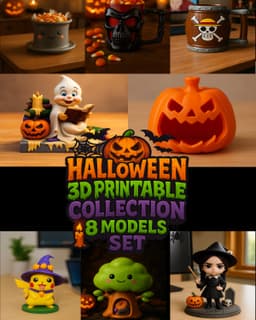 Halloween 3D Printable Collection β 8 Models Set 3d model