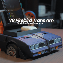 78 Trans Am Firebird Desk Organizer | Phone Stand + AirPods Storage | Modular 3D Print 3d model