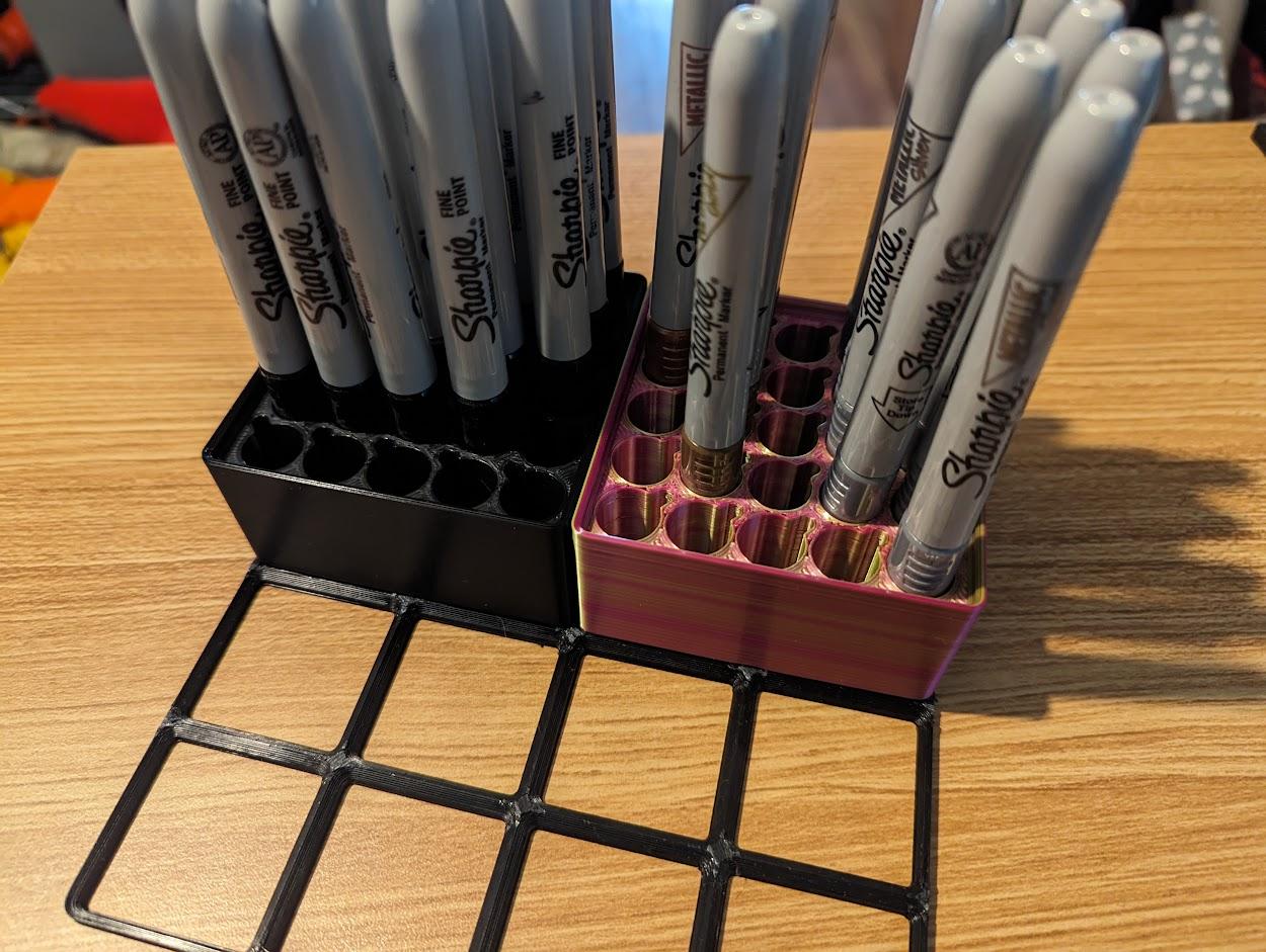 Gridfinity Point Down Sharpie Holder - 3D model by zqft9001 on Thangs