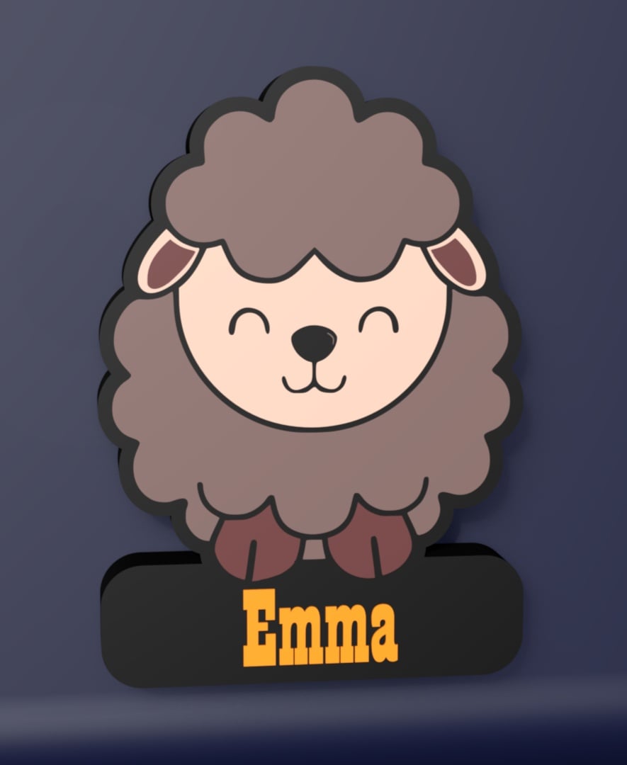 Cute Sheep - LED Strip compatible 3d model
