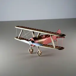 String Biplane: No Supports 3d model