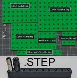 3.5mm headphone jack holder collection 3d model