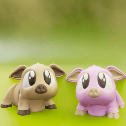Peppy the Pig – Flexi Fidget Pig – 3DPAW 3d model
