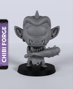 Chibi Cyclops Club - With Free Dragon - 5e DnD Inspired for RPG and Wargamers 3d model