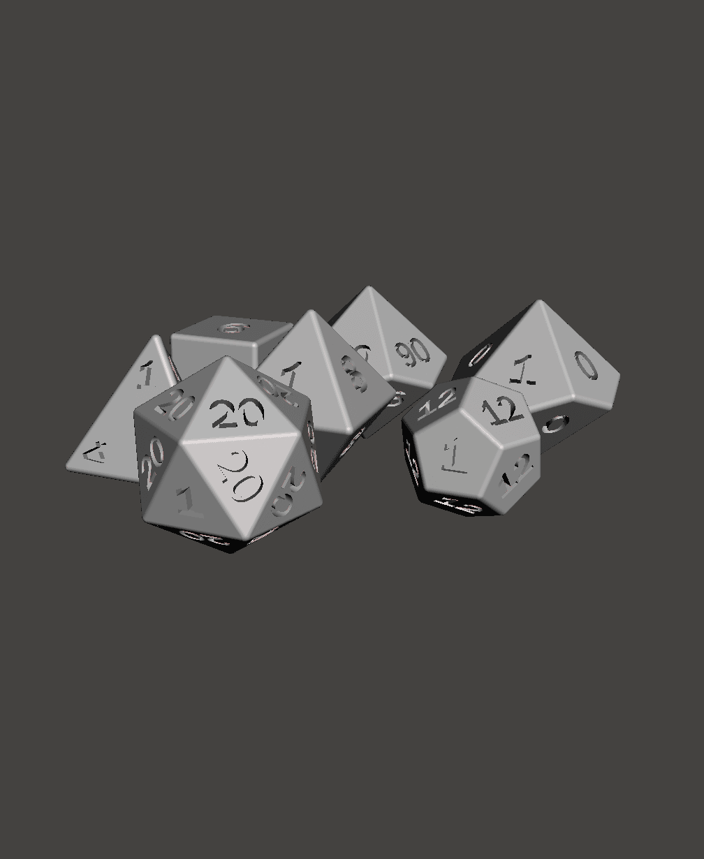 One One Dice Set 3d model