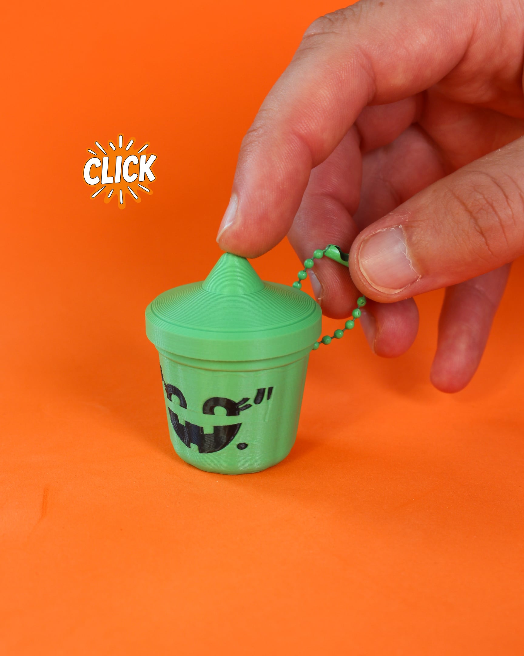 Classic Halloween Buckets Fidget Clickers Keychain 3d model