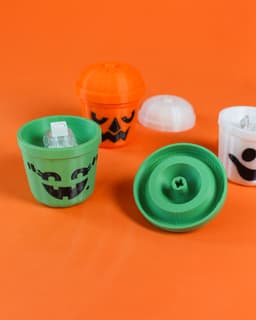 Classic Halloween Buckets Fidget Clickers Keychain 3d model