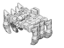 PrintABlok SpiderMech Articulated Mech Toy 3d model