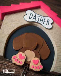 DACHSHUND KEYCHAIN SET 3d model