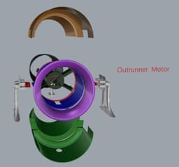 EDF Big Power 138 mm EMV COMPLETE MODULAR SYSTEM - (5-7-9-11 Blades | Multi-Motor Fit) 3d model