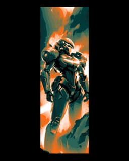 Fanart of the action-adventure game Metroid - Hero Samus Aran in Armor 3d model