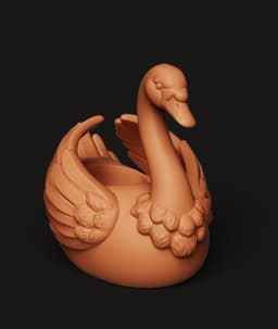 Elegant Swan Planter Multi-Color 3MF | Home Decor | Bambu Ready 3d model