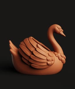 Elegant Swan Planter Multi-Color 3MF | Home Decor | Bambu Ready 3d model