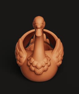 Elegant Swan Planter Multi-Color 3MF | Home Decor | Bambu Ready 3d model