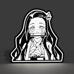 Nezuko Demon Slayer Lightbox LED Lamp 3d model